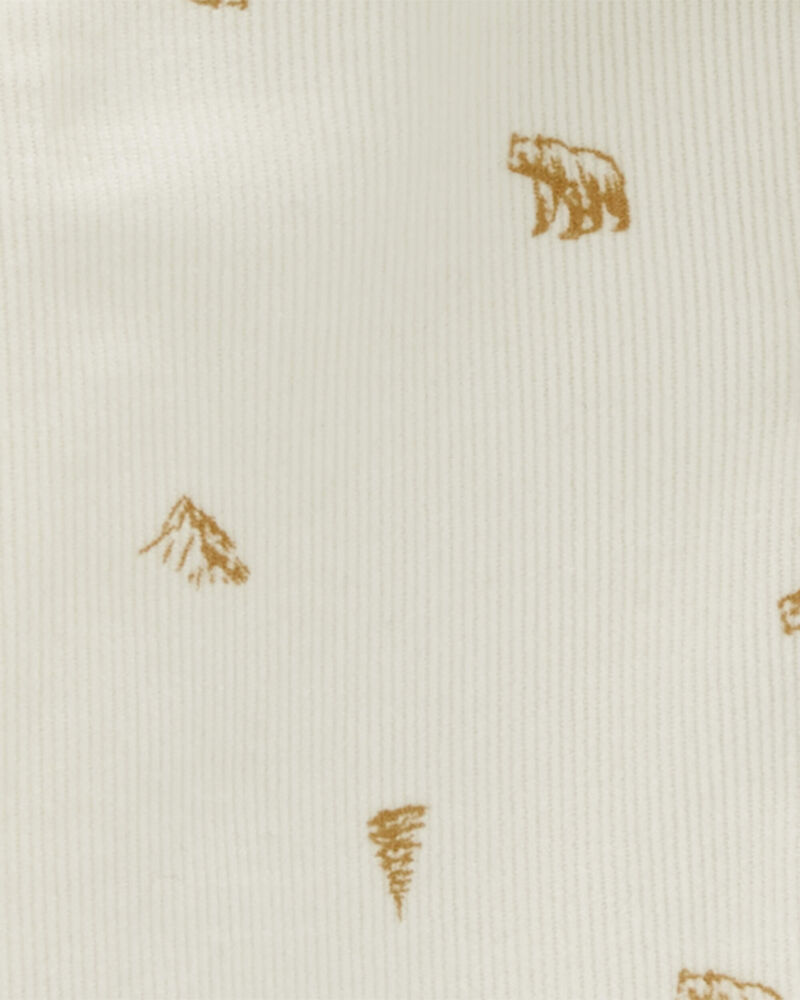 Baby Bear Print Button-Front Bodysuit, image 3 of 4 slides