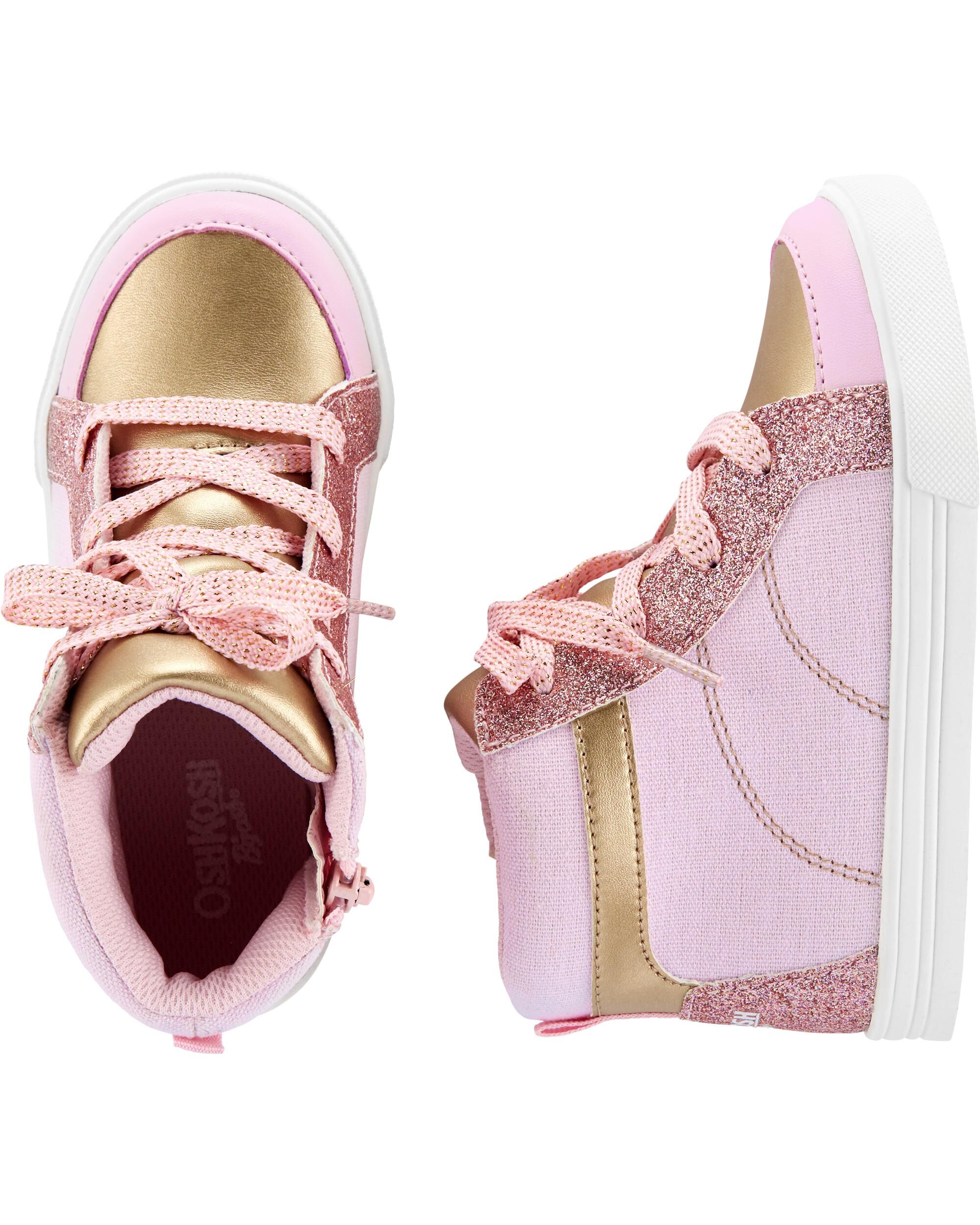 pink gold sneakers