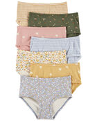 7-Pack Floral Stretch Cotton Underwear, image 1 of 2 slides