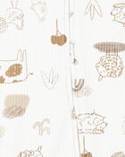 Baby Animals 2-Way Zip Cotton Blend Sleep & Play Pajamas, image 2 of 4 slides