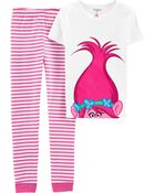 Kid 2-Piece Trolls™ 100% Snug Fit Cotton Pajamas, image 1 of 2 slides