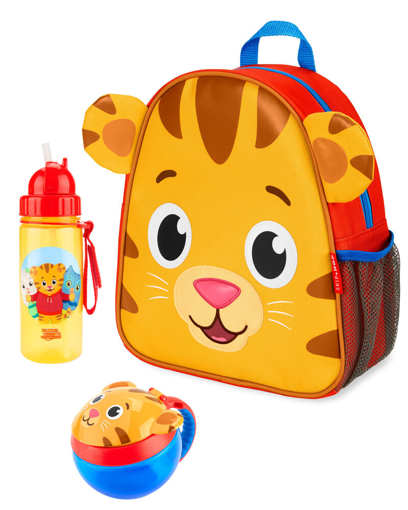 Daniel Tiger Little Kid Backpack Straw Bottle & Snack Cup Set, image 1 of 10 slides