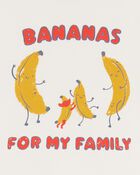 Baby Bananas For My Family Cotton Bodysuit, image 2 of 3 slides