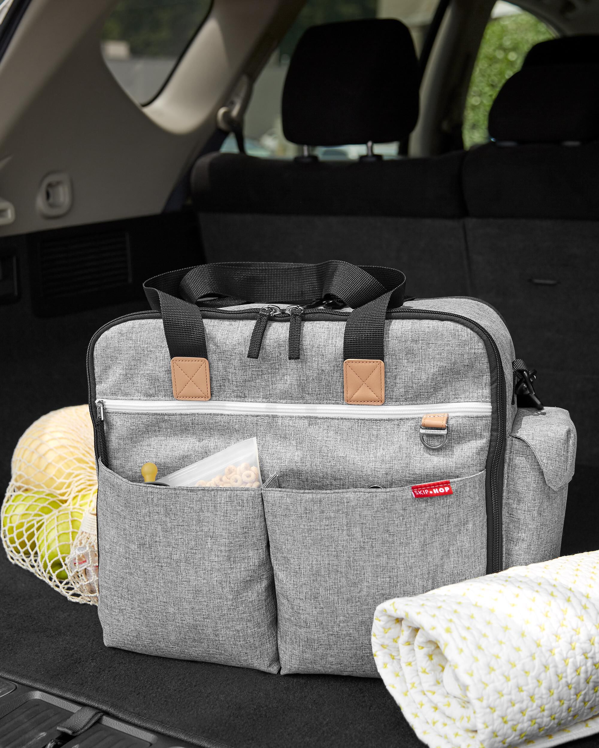 Grey Duo Weekender Diaper Bag skiphop