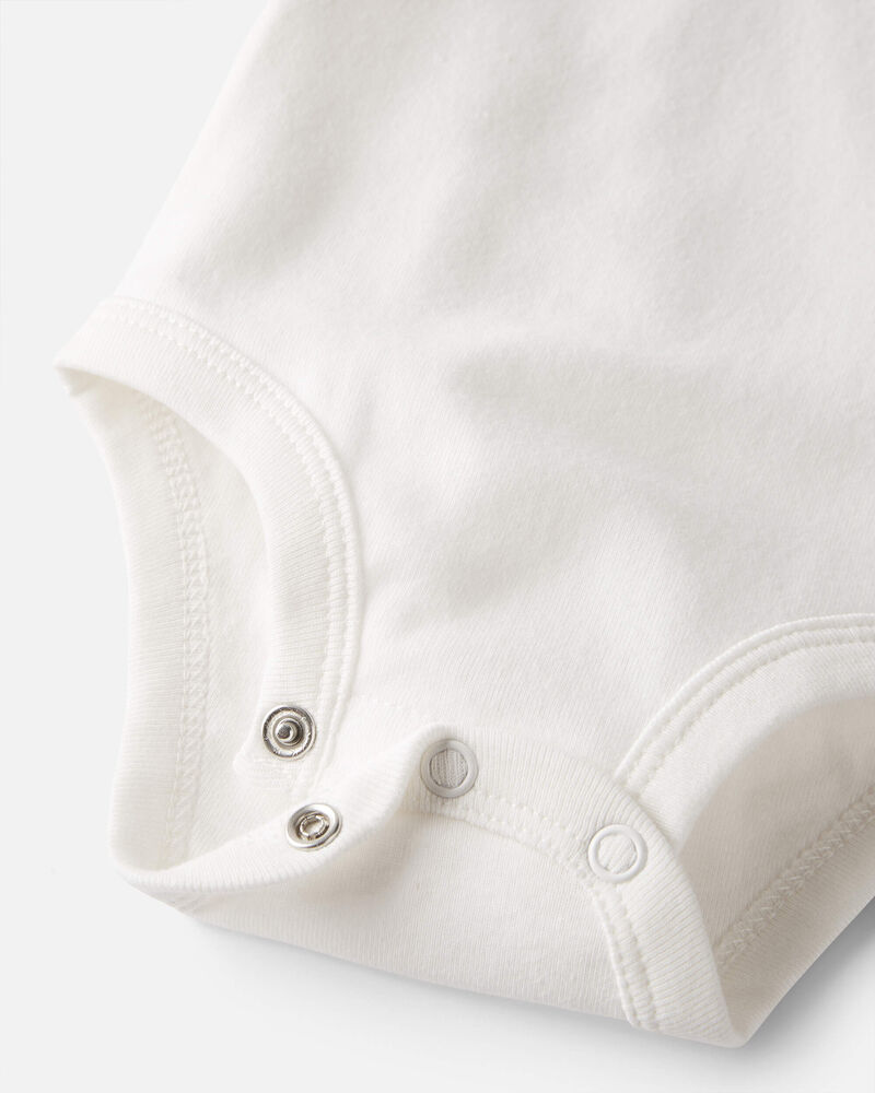 Baby 3-Pack Organic Cotton Rib Bodysuits, image 2 of 5 slides