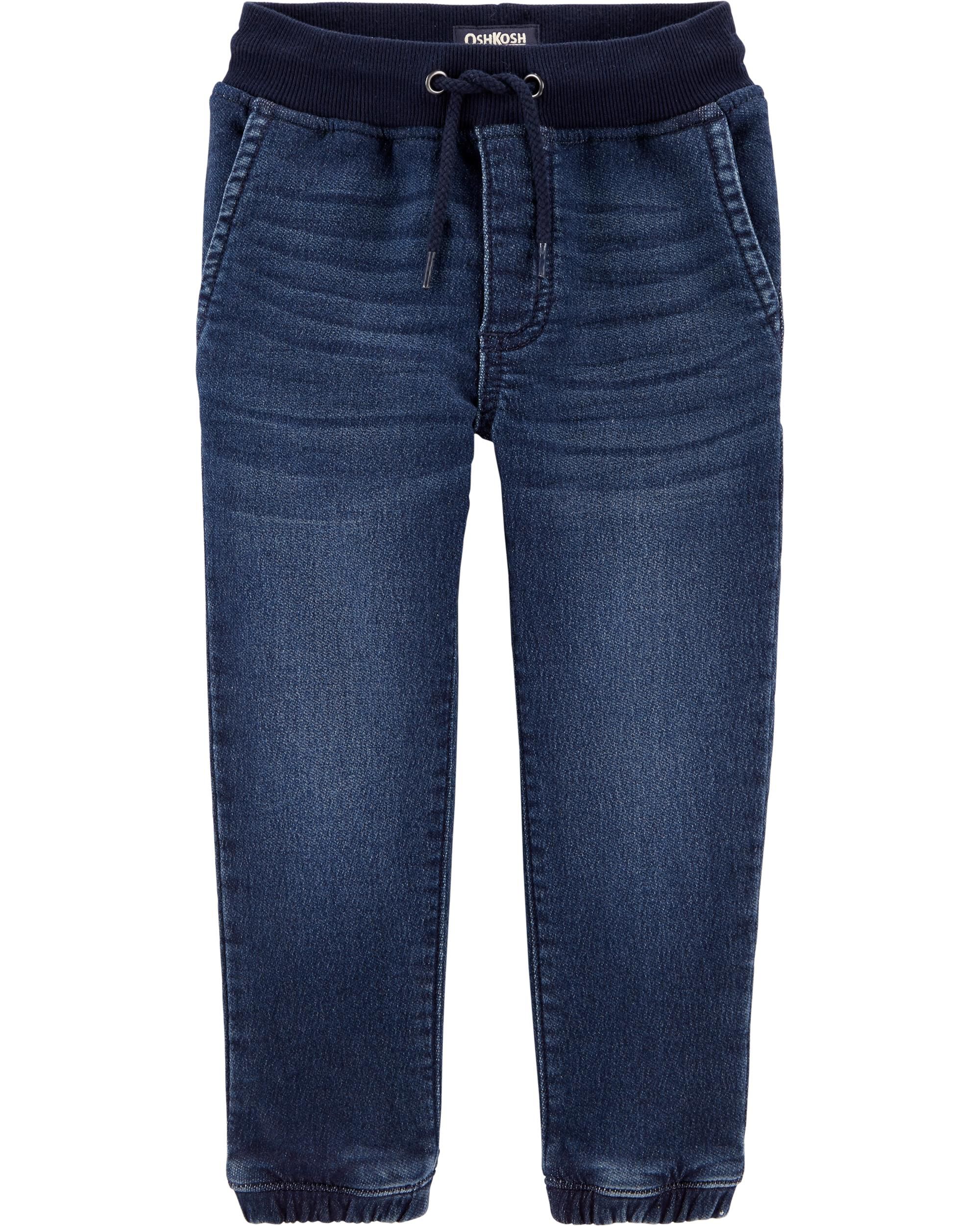 knit denim joggers