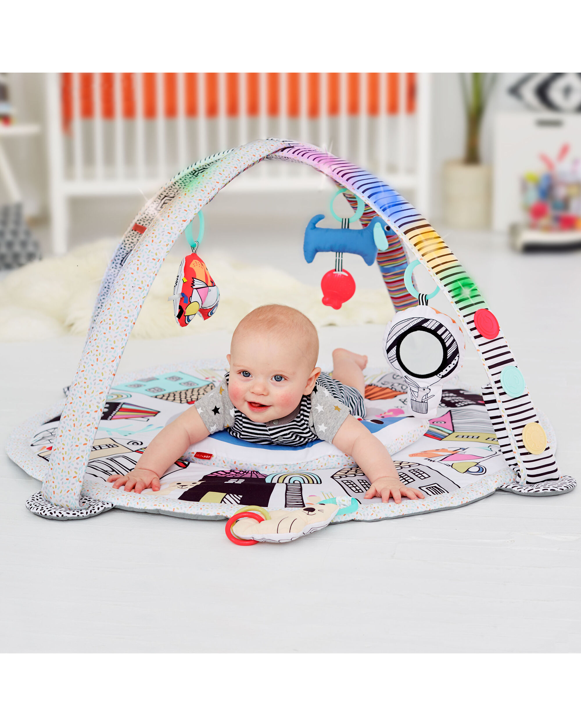 skip hop vibrant village smart lights activity gym