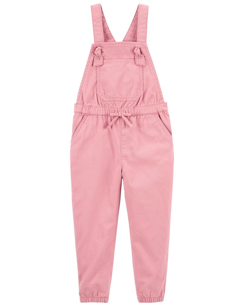 Toddler Tie-Front Twill Overalls, image 1 of 3 slides