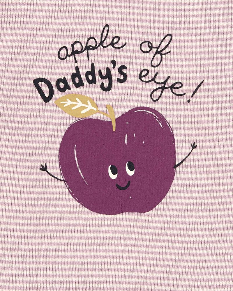 Baby Apple of Daddy's Eye Long-Sleeve Bodysuit, image 2 of 3 slides