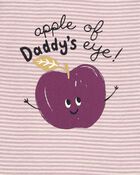 Baby Apple of Daddy's Eye Long-Sleeve Bodysuit, image 2 of 3 slides