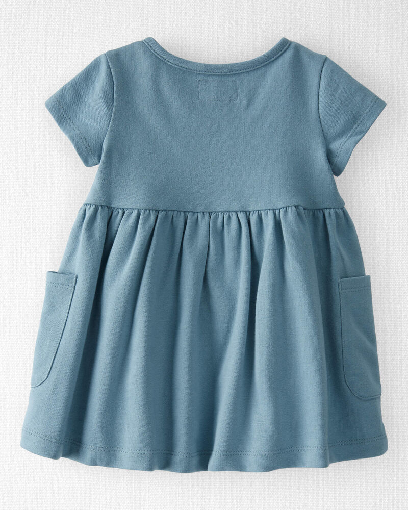 Baby Organic Cotton Pocket Dress in Cottage Blue
, image 3 of 7 slides