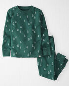 Toddler Waffle Knit Pajamas Set Made with Organic Cotton, image 1 of 4 slides