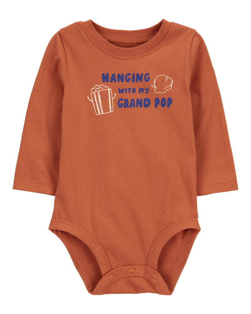 Baby Hanging With My Grand Pop Collectible Bodysuit, image 1 of 3 slides