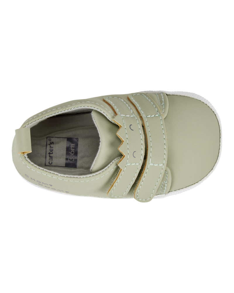Baby Dinosaur Slip-On Shoes - Olive, image 4 of 7 slides