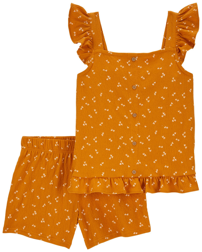 Kid 2-Piece Floral Crinkle Jersey Outfit Set, image 1 of 2 slides