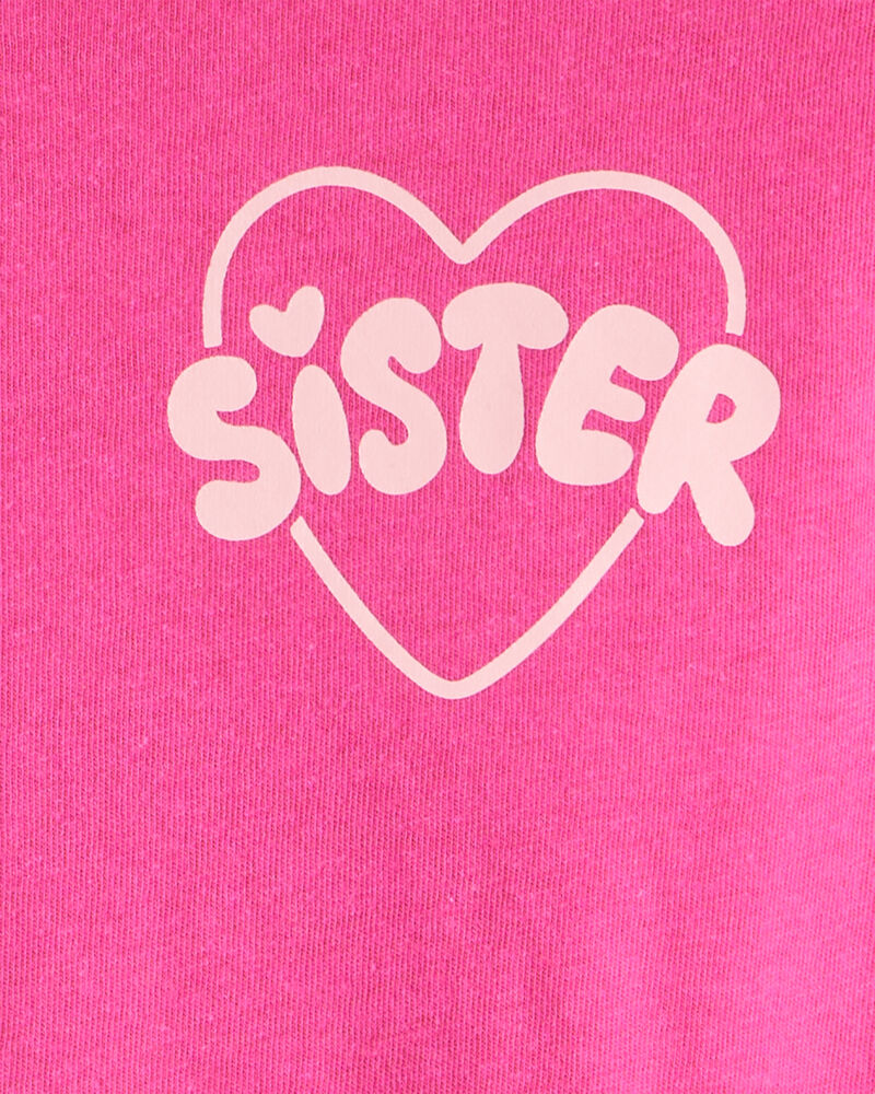 Girls Sisterhood Long-Sleeve Graphic Tee - Pink, image 3 of 5 slides