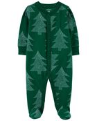 Baby Christmas Tree Snap-Up Cotton Sleep & Play Pajamas, image 1 of 3 slides