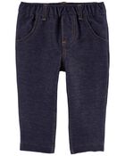 Baby Pull-On Knit Denim Pants, image 1 of 3 slides