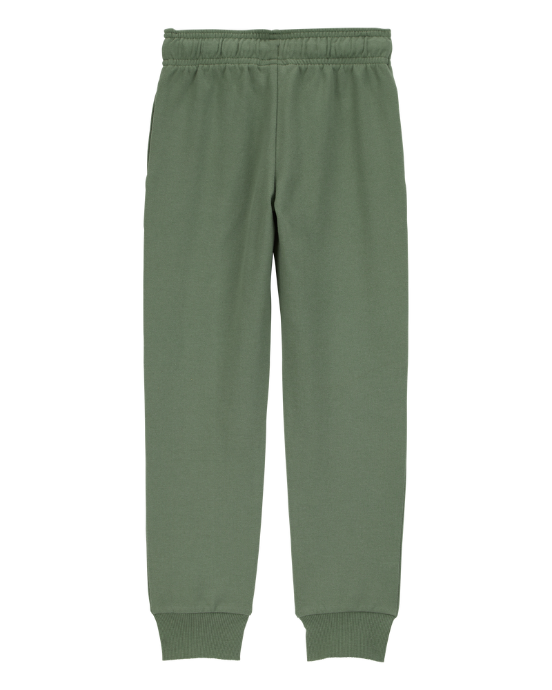 Kid Pull-On Drawstring Joggers - Green, image 2 of 4 slides