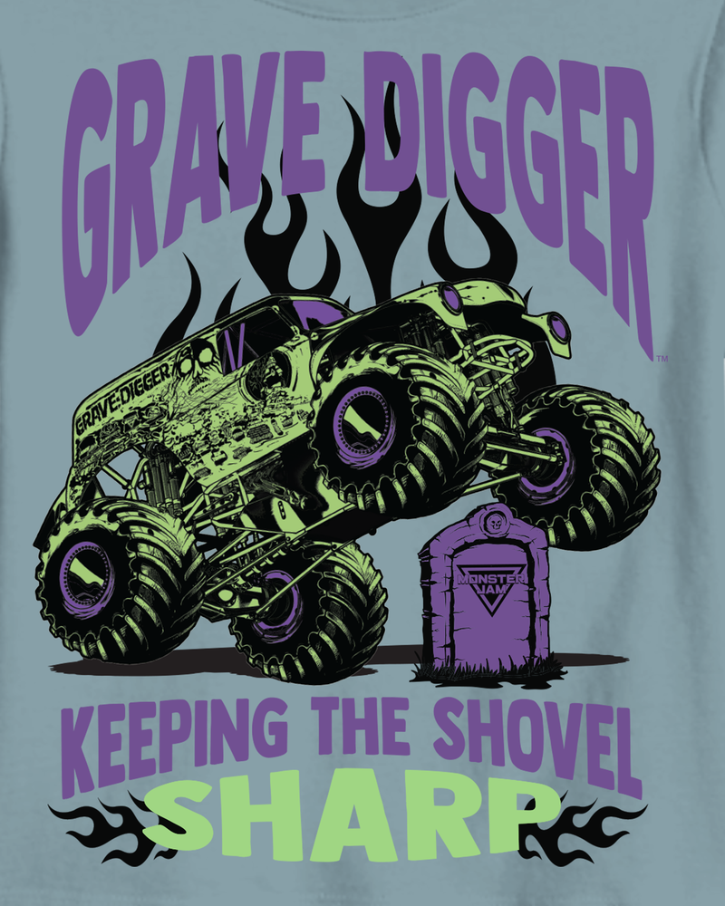 Kid Monster Jam™ Grave Digger Short-Sleeve Graphic Tee - Blue, image 2 of 2 slides