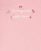 Baby 4-Piece Farm Print Outfit Set - White/Pink, image 4 of 5 slides