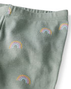 Toddler Organic Cotton Pajamas in Magical Rainbow Print, image 2 of 5 slides