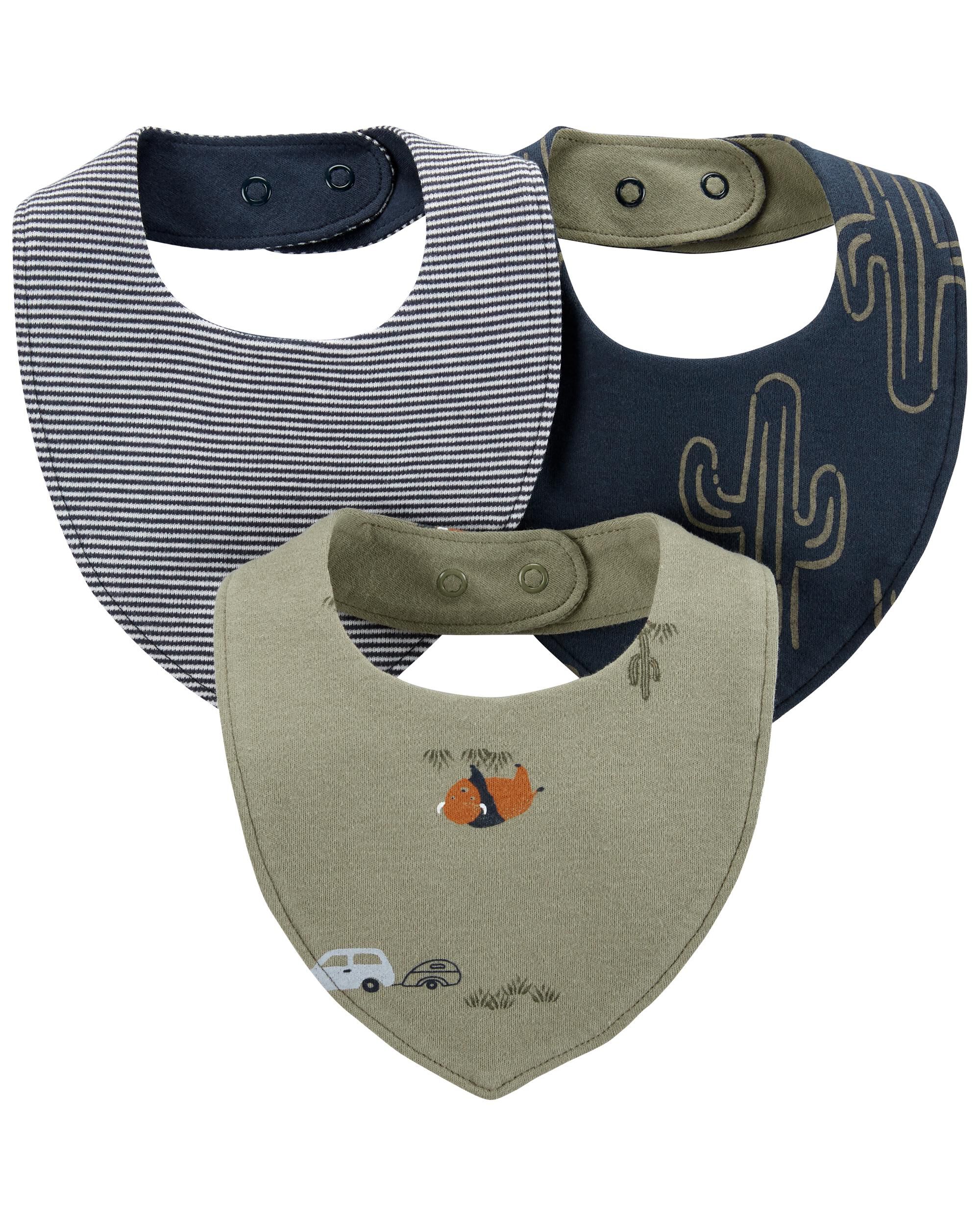 Multi Baby 3 Pack Bandana Bibs skiphop