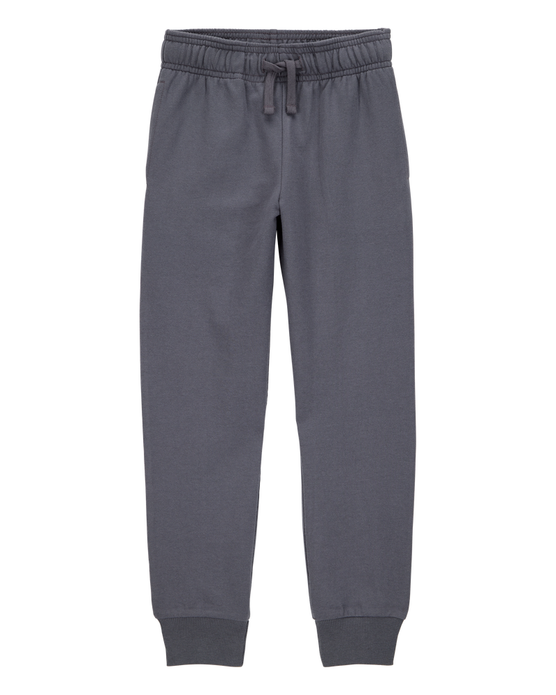 Kid Pull-On Drawstring Joggers - Dark Grey, image 1 of 4 slides