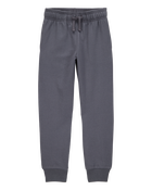 Kid Pull-On Drawstring Joggers - Dark Grey, image 1 of 4 slides