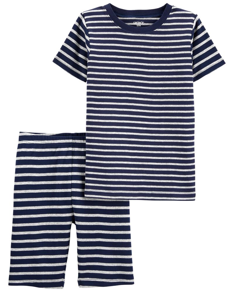 Kid 2-Piece Striped 100% Snug Fit Cotton Pajamas, image 1 of 3 slides