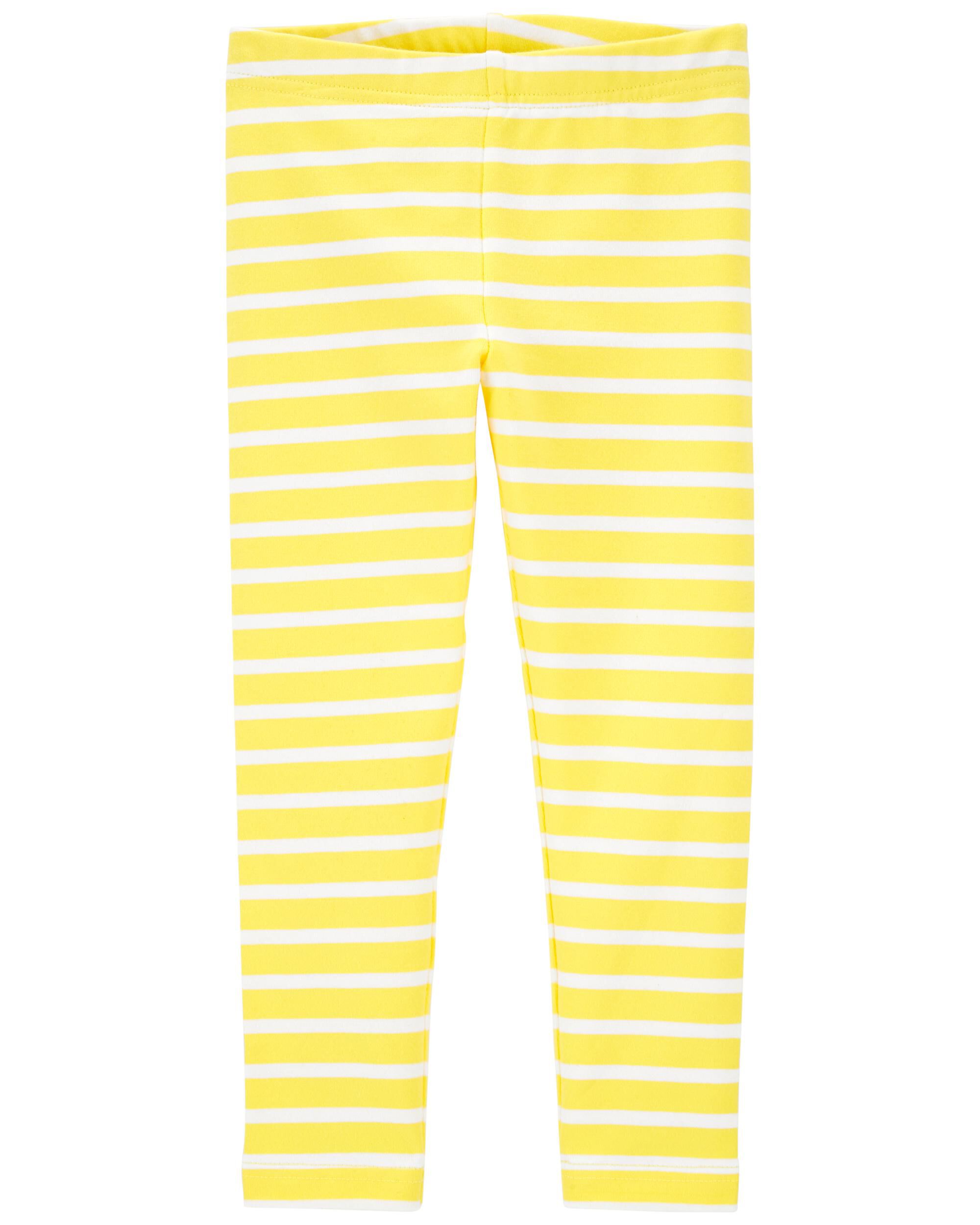 Yellow striped leggings top