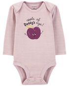 Baby Apple of Daddy's Eye Long-Sleeve Bodysuit, image 1 of 3 slides