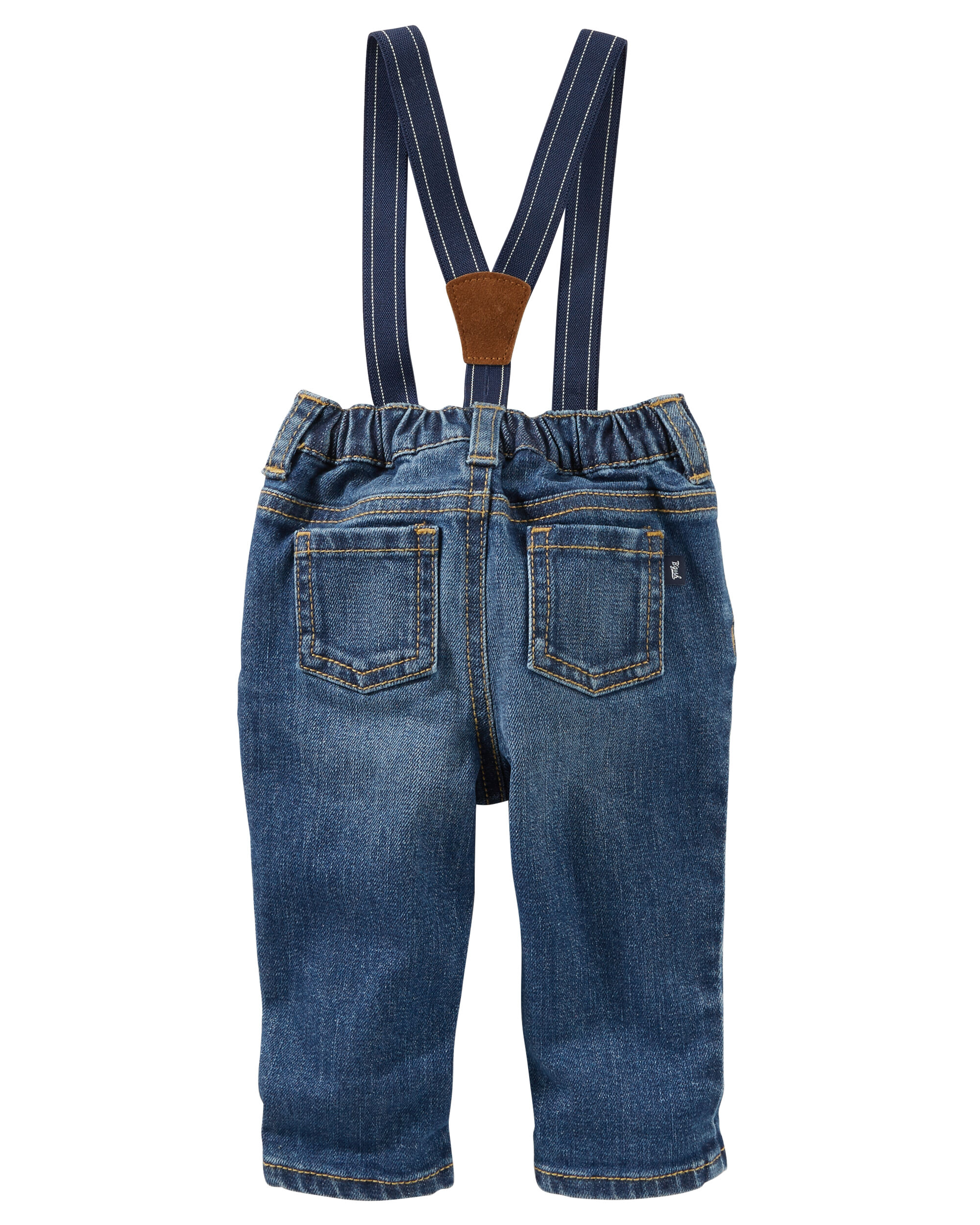 OshKosh BGosh Baby Boys 3M-24M Derby Wash Suspender Jeans