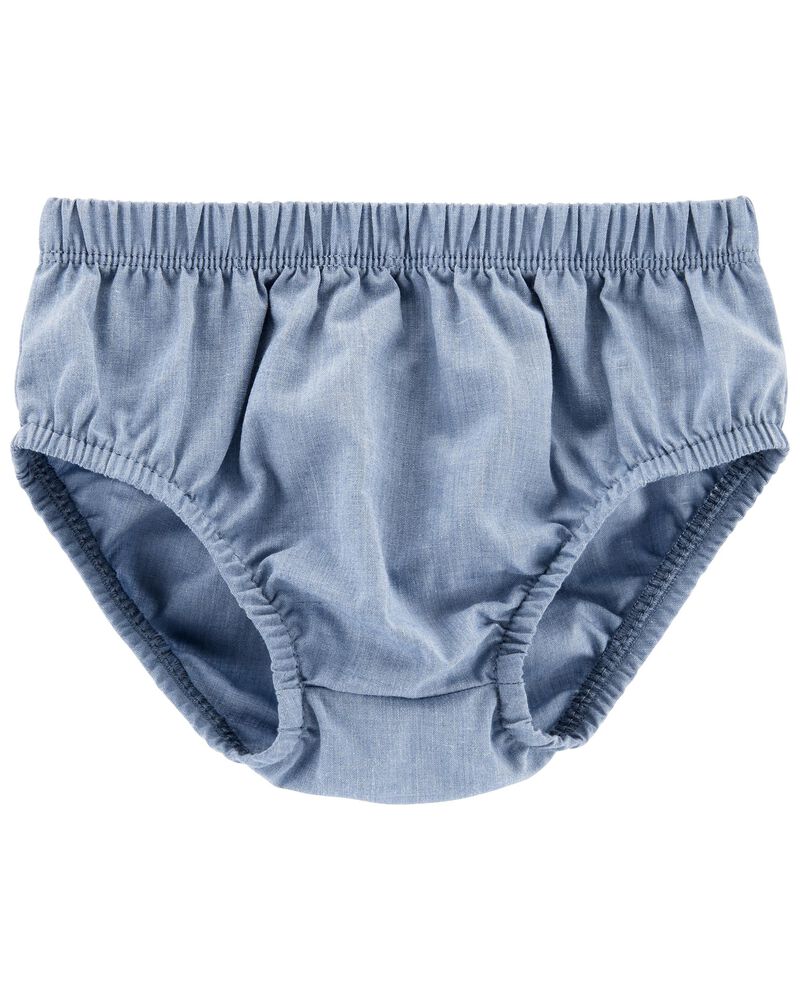 Baby Tiered Chambray Dress, image 3 of 5 slides