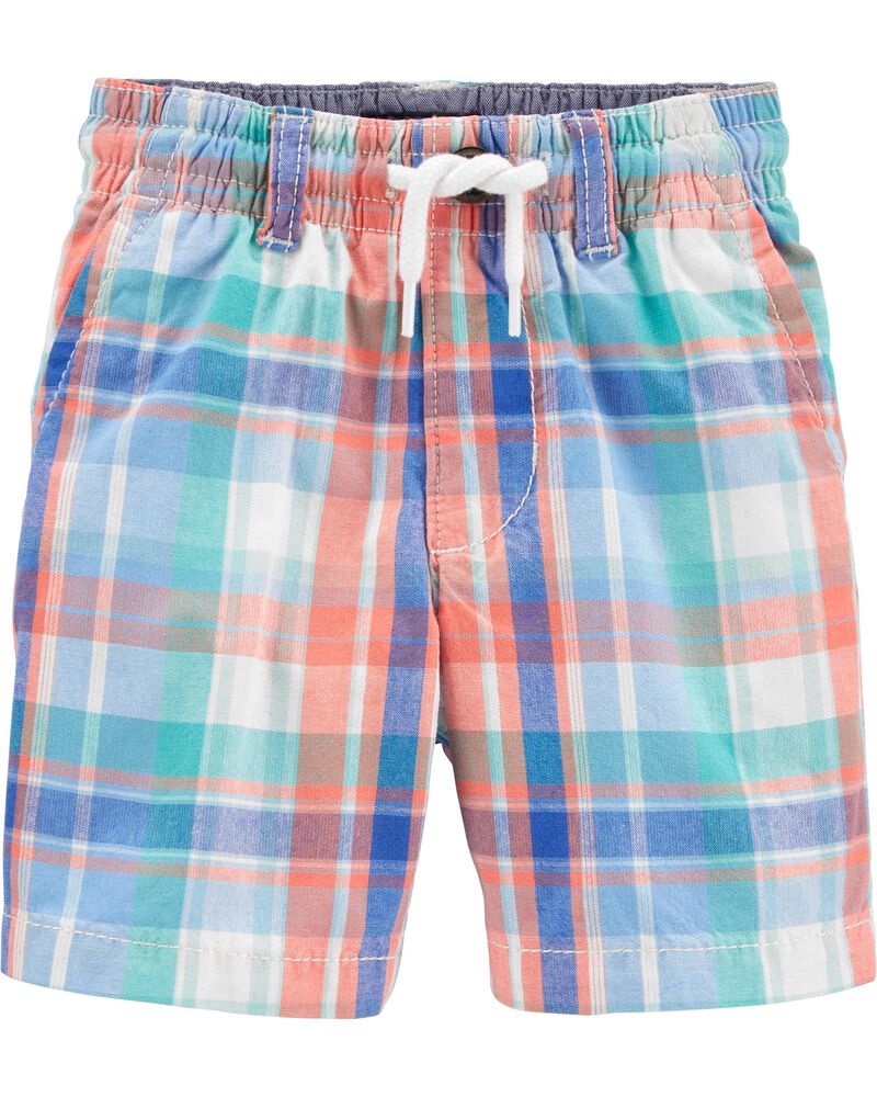 Plaid Pull-On Shorts | skiphop.com