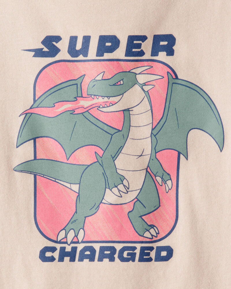 Boys Super Charged Long-Sleeve Graphic Tee - Tan, image 2 of 3 slides