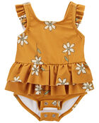 Baby Floral 1-Piece Swimsuit, image 2 of 5 slides