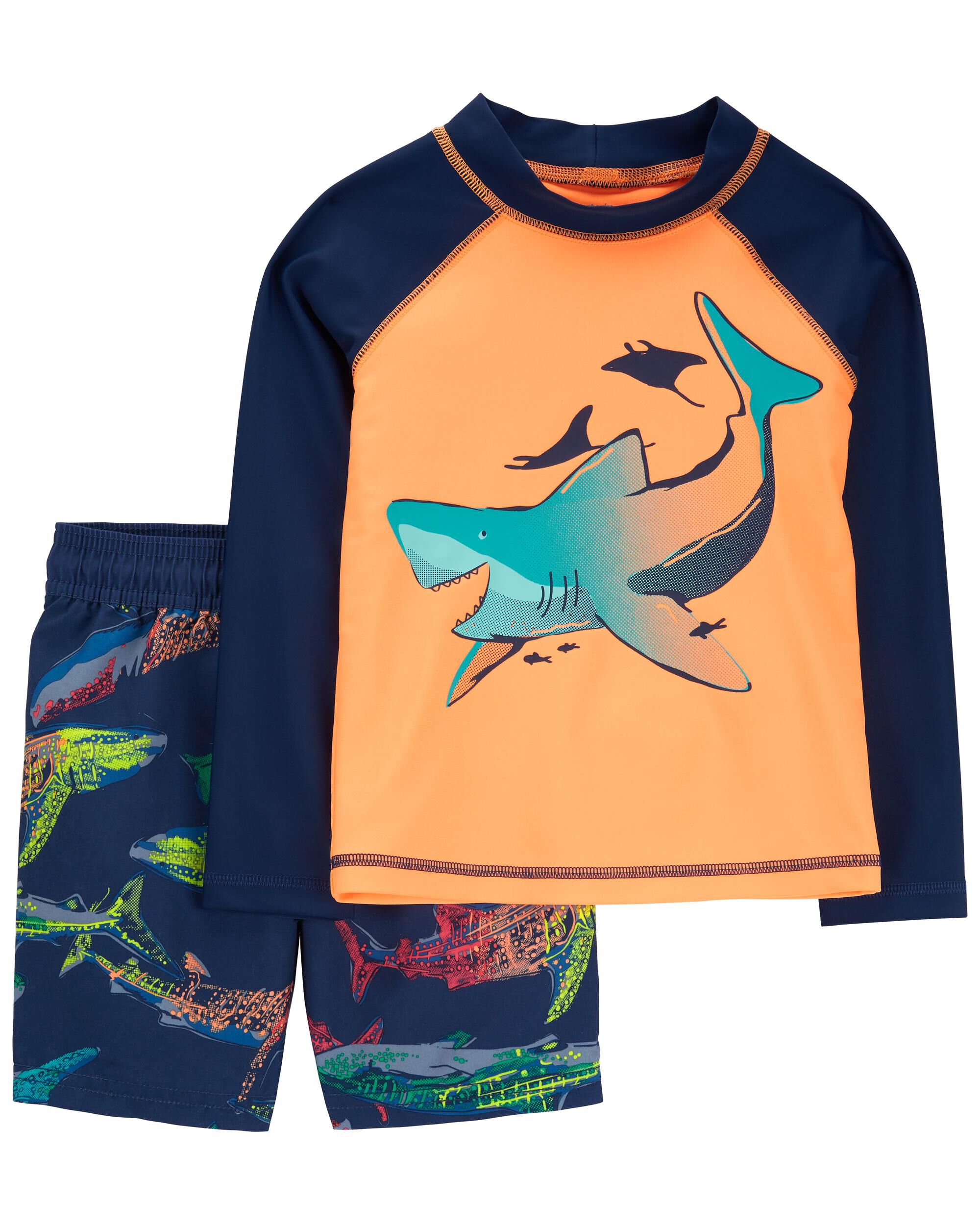 Baby 2 Piece Shark Rashguard Swim Set