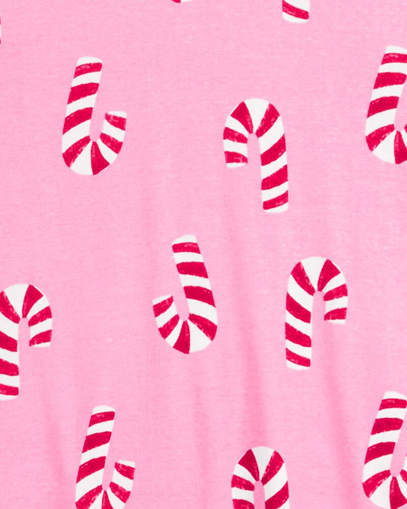 Adult 2-Piece Christmas Candy Cane 100% Snug Fit Cotton Pajamas, image 2 of 4 slides