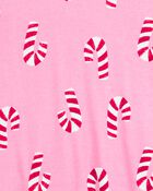 Adult 2-Piece Christmas Candy Cane 100% Snug Fit Cotton Pajamas, image 2 of 4 slides