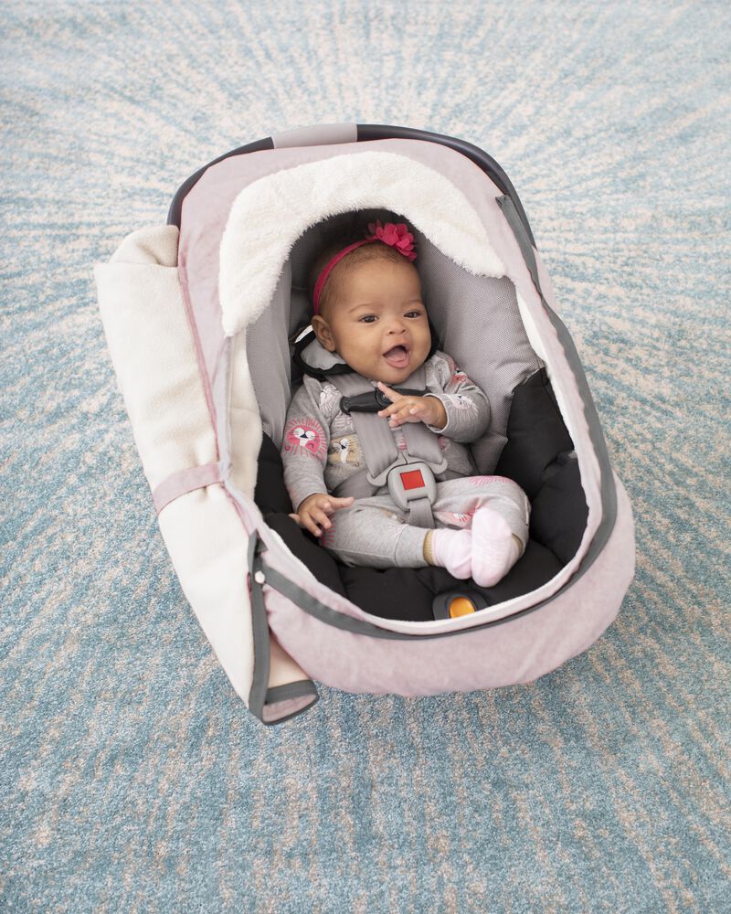Stroll & Go Car Seat Cover - Pink Heather, image 7 of 9 slides
