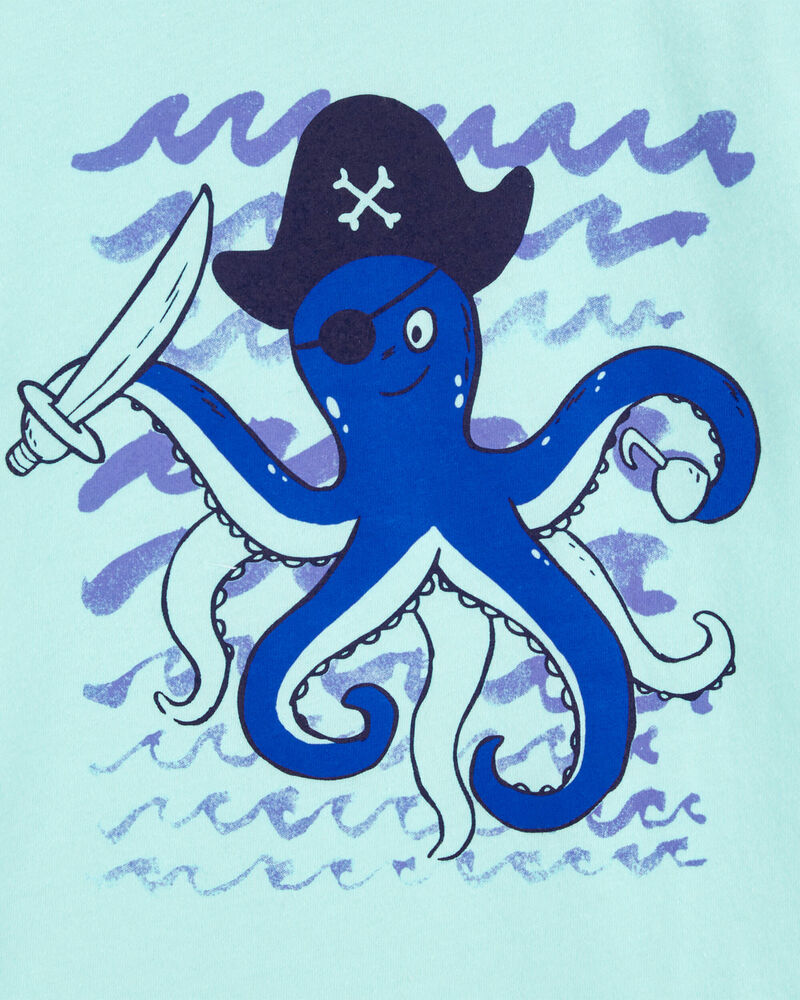 Toddler Octopus Pirate Graphic Tee, image 2 of 2 slides