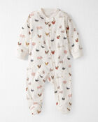 Baby Organic Cotton Sleep & Play Pajamas in Farm Animals, image 1 of 4 slides