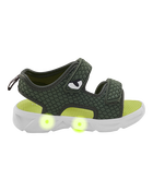 Toddler Rugged Light Up Sandals - Green, image 2 of 8 slides