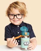 Spark Style Stainless Steel Straw Bottle - Robot, image 4 of 5 slides