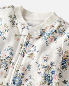 Baby Organic Cotton Floral-Print Sleep & Play Pajamas, image 2 of 4 slides