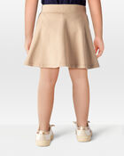 Toddler Ponte Knit Uniform Skort - Khaki, image 3 of 6 slides