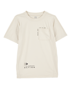 Kid Short-Sleeve Active Tee - Ivory, image 1 of 3 slides