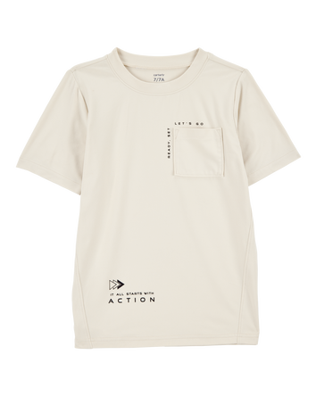 Kid Short-Sleeve Active Tee - Ivory, 