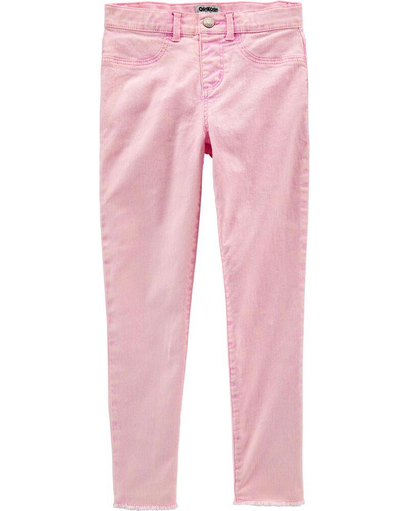 Pink Acid Wash Jeggings Skiphop Com